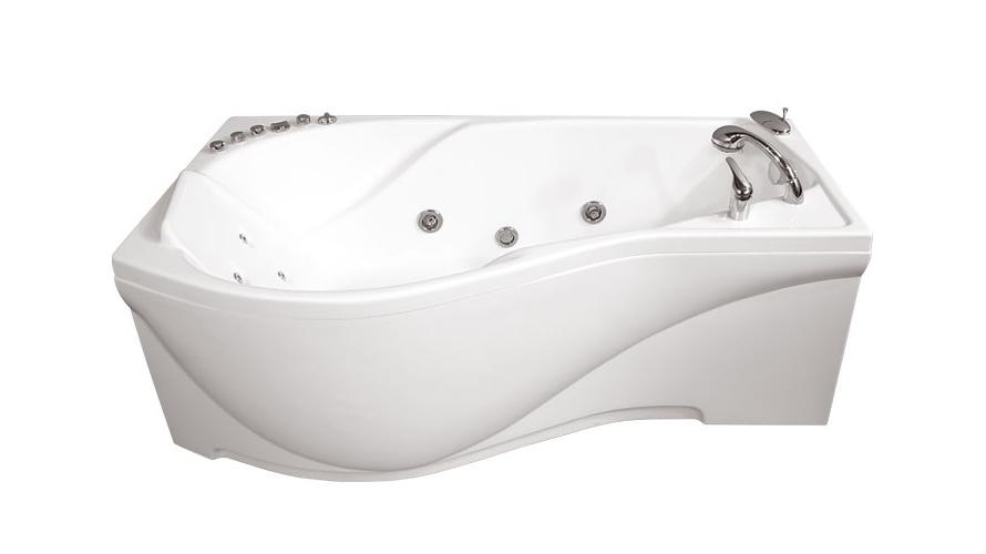 Акриловая ванна с гидромассажем Мишель-1800 (правая)